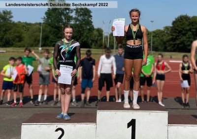 Landesmeisterschaft DeutscherSechskampf 2022 Morgaine Rosenke Clara Altermann